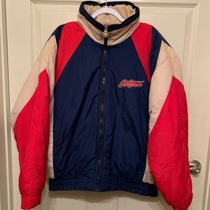 Large Mens Vintage Cleveland Indians Puffer Jacket